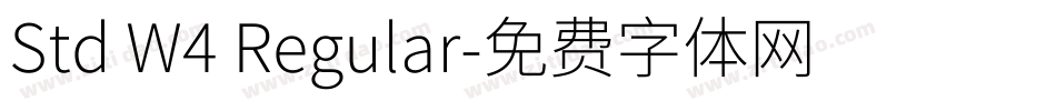 Std W4 Regular字体转换